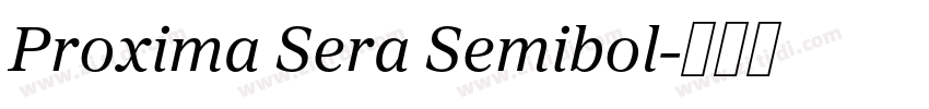 Proxima Sera Semibol字体转换